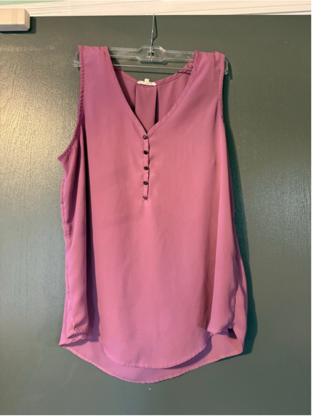 Women's Maurices Purple V-Neck Button-Front Tank Top Plus Size XXL